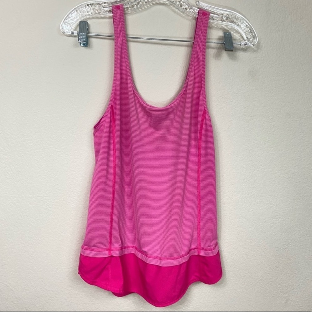 Lululemon Pink Striped Tank Top